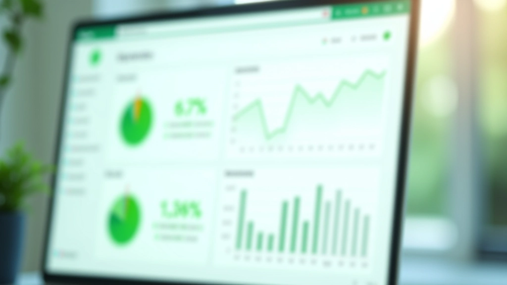Business analytics dashboard showing emissions data and carbon metrics