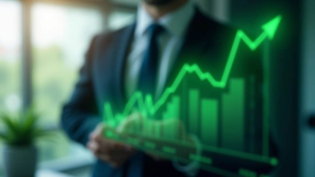 Grafische Darstellung von Investitionsrenditen mit grünem Wachstumstrend