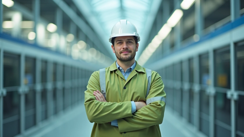Industrial facility with solar panels, showing sustainable manufacturing transition