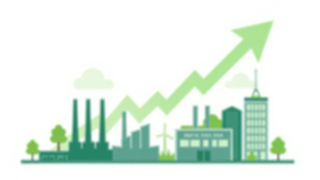 Diagrammatische Darstellung eines Emissionshandelssystems mit Preisentwicklung und Unternehmensinteraktionen